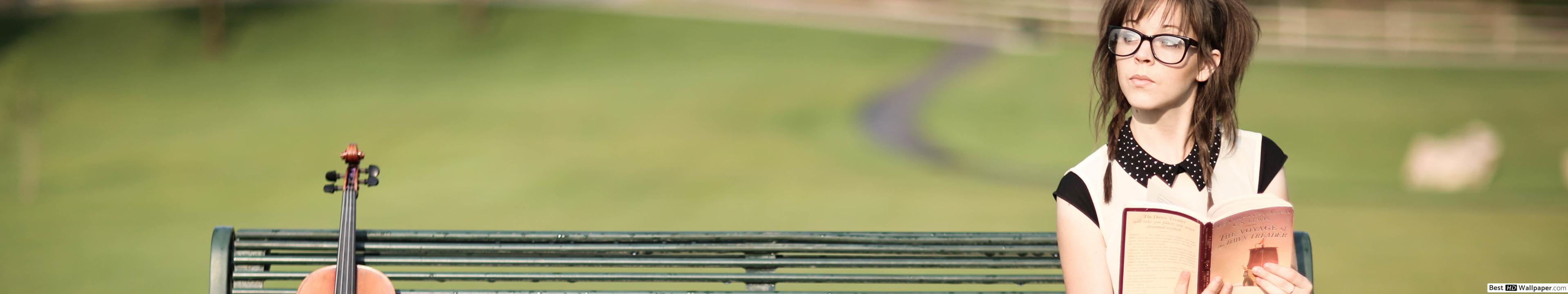 Girl Reading Violin - HD Wallpaper 