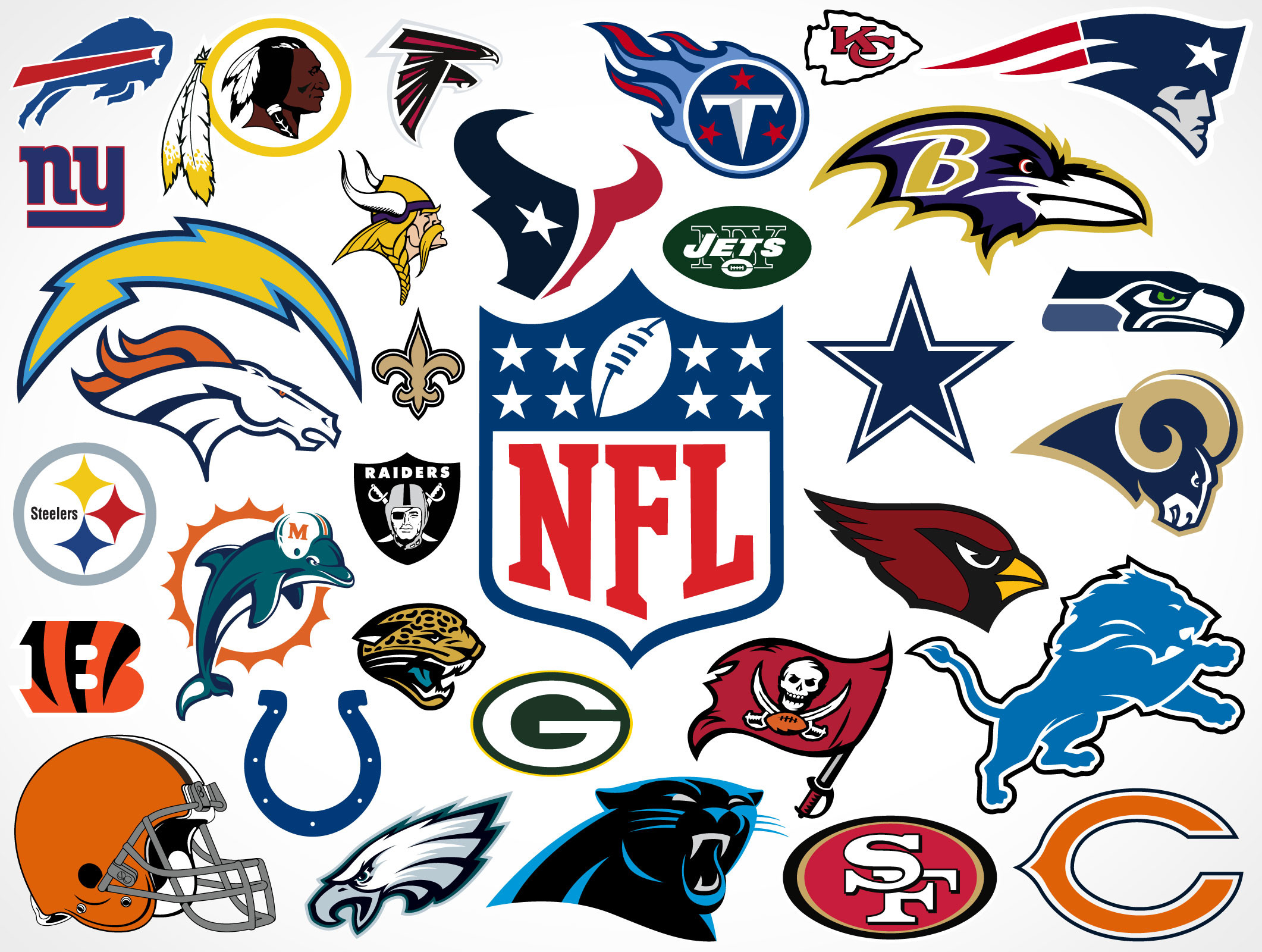 Cool Nfl Wallpapers Teams Logo 
 Data-src - All Nfl Teams 2018 - HD Wallpaper 