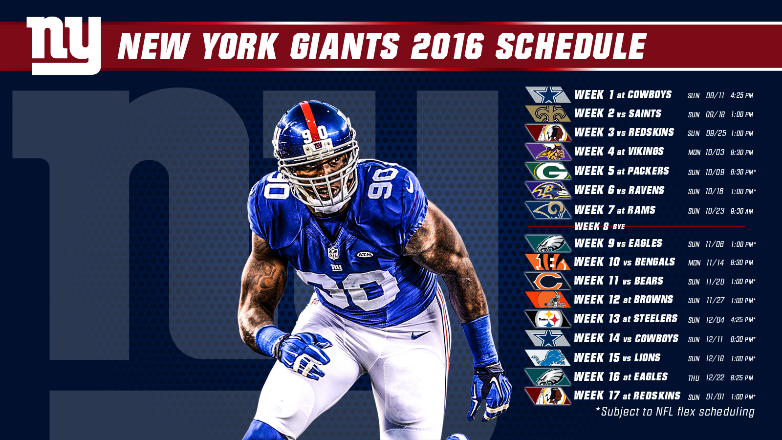 Download The Giants 2016 Schedule Desktop Wallpaper - HD Wallpaper 