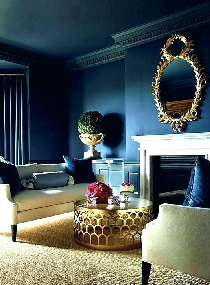 Navy And Gold Bedroom Tween Girl Ideas Pink Blue Room - Modern Dark Blue Living Room - HD Wallpaper 