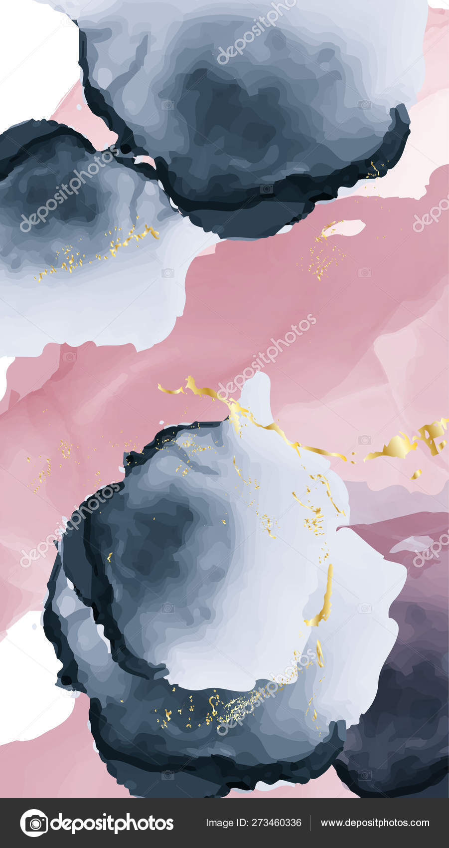 Navy And Pink Watercolor - HD Wallpaper 