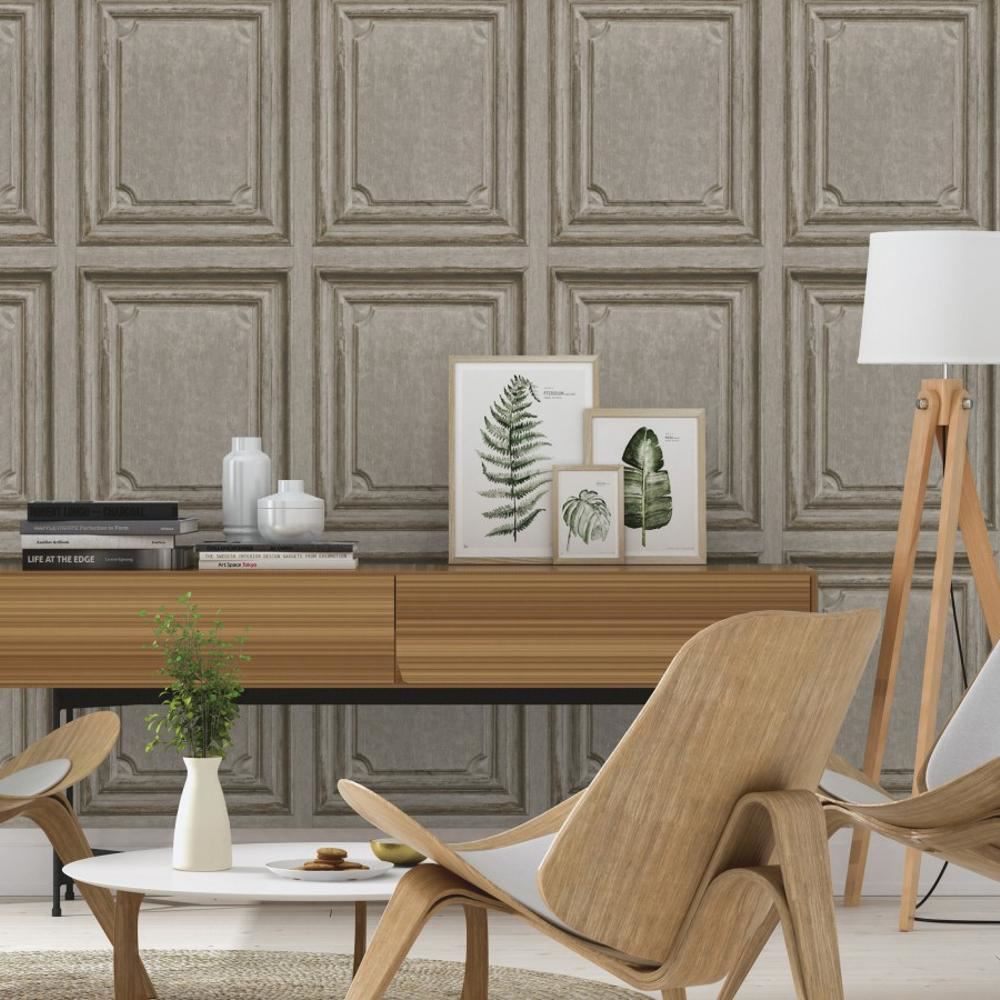 Rasch Wooden Door Pattern Wallpaper Modern Faux Wood - 524406 Crispy Paper Rasch - HD Wallpaper 