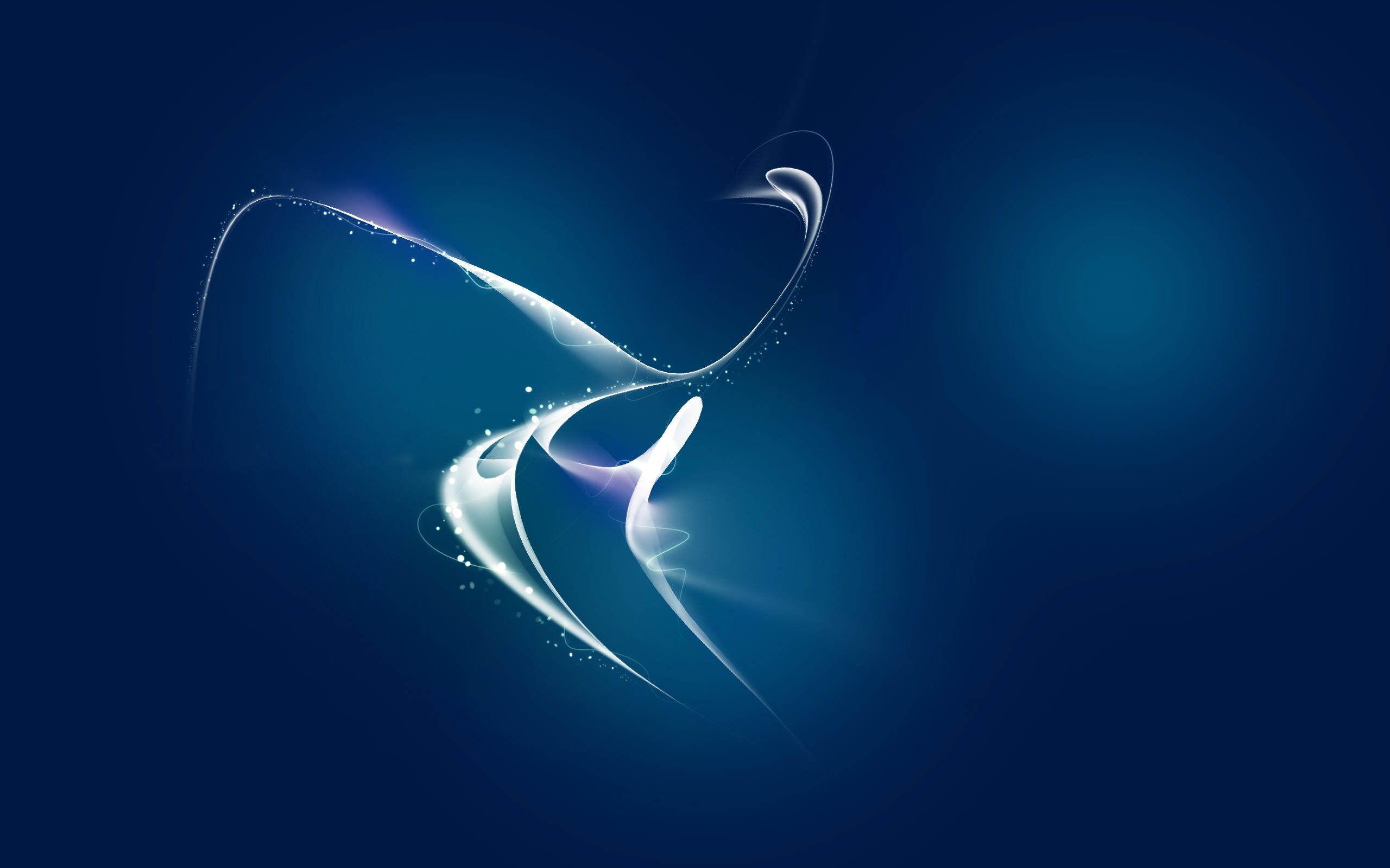 Wallpaper Abstract Curves, Bright, Blue Background - Prussian Blue Back  Ground - 2560x1600 Wallpaper 