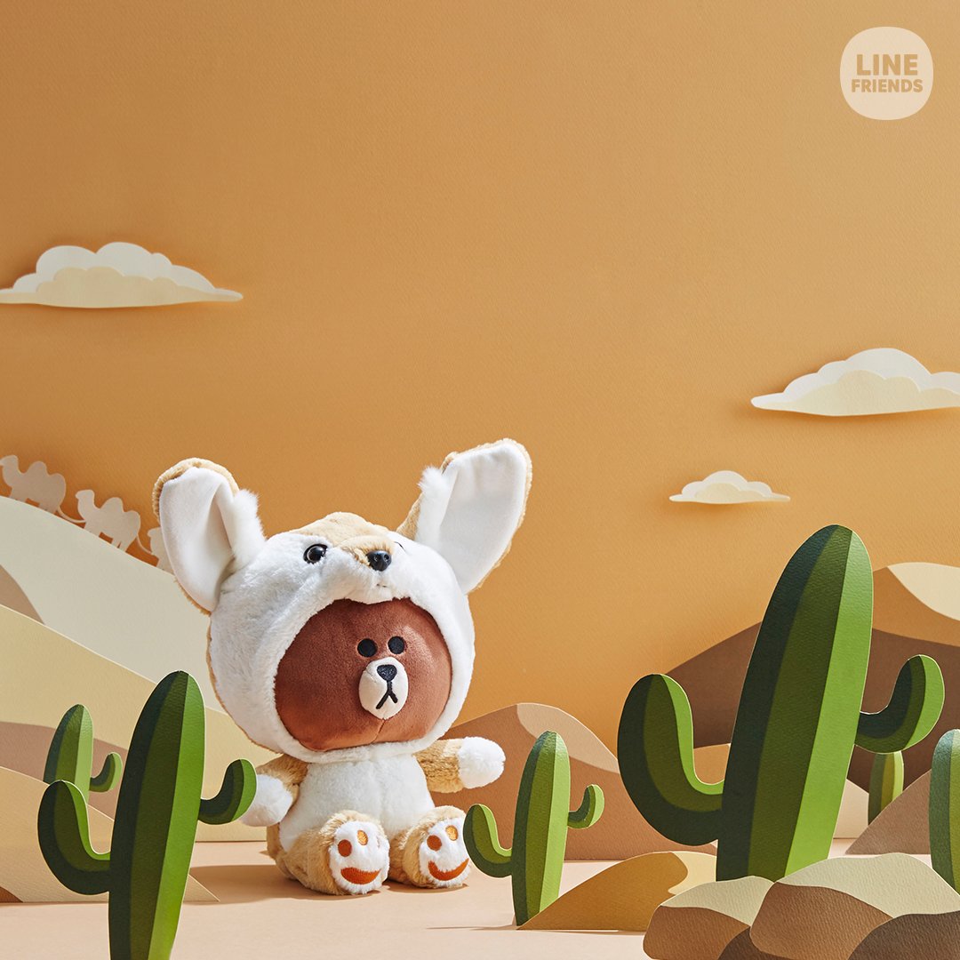 Line Friends Brown Fox - HD Wallpaper 