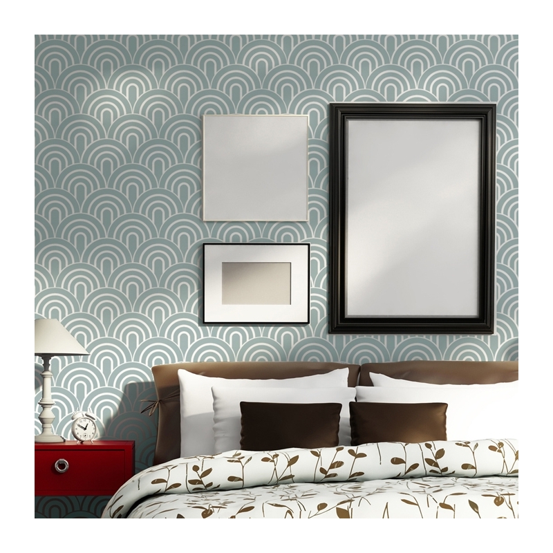 Wall Stencils Scallop Pattern Allover Stencil For Painting - Stencil - HD Wallpaper 