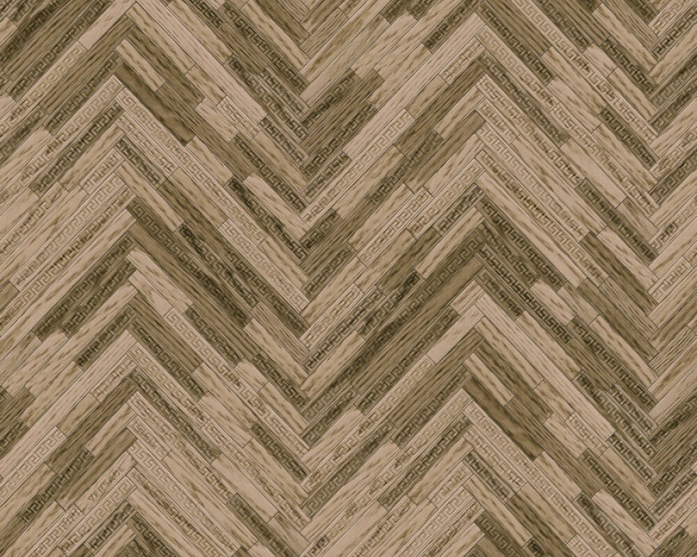 Versace Home Wallpaper Wood, Cottage, Beige, Brown - Versace 37051 2 - HD Wallpaper 