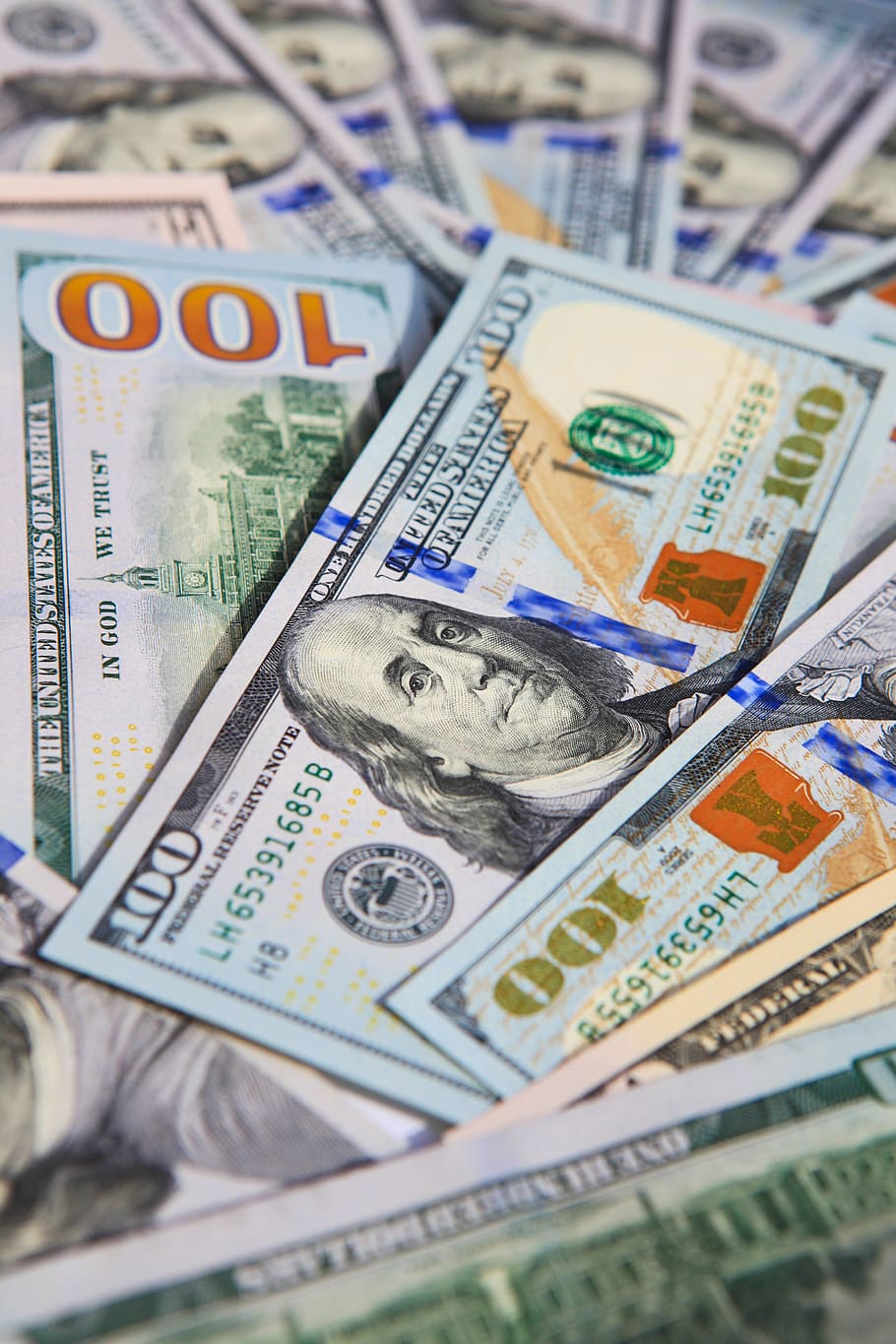 Dollar, Bills, Banking, Business, Cash, Close, Close-up, - 100 Us Dollar - HD Wallpaper 