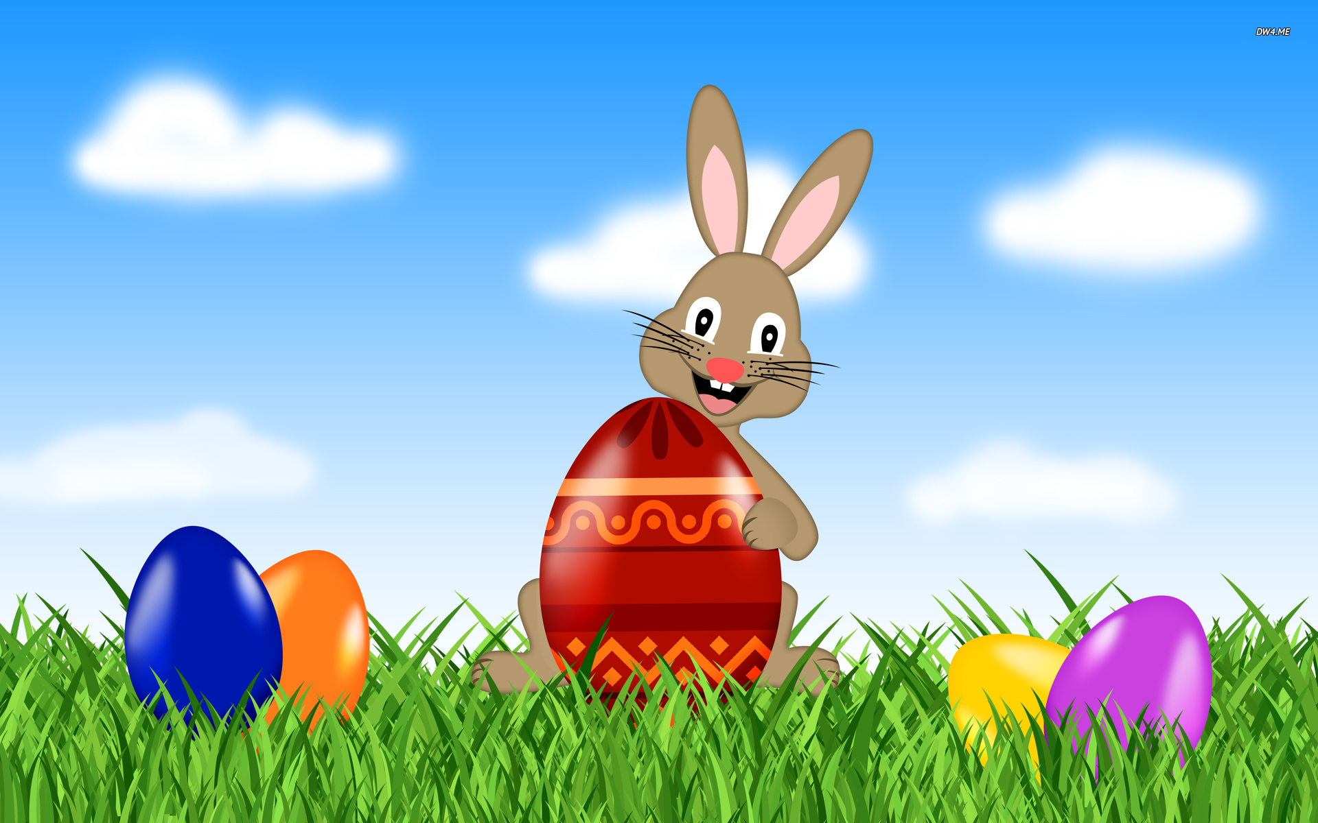 Easter Bunny - Cartoon - HD Wallpaper 