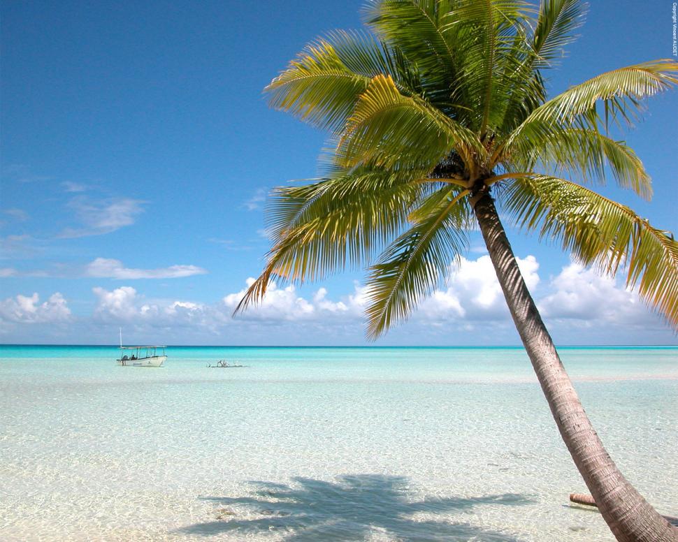 Tahiti Beach High Resolution Jpeg Wallpaper,france - HD Wallpaper 