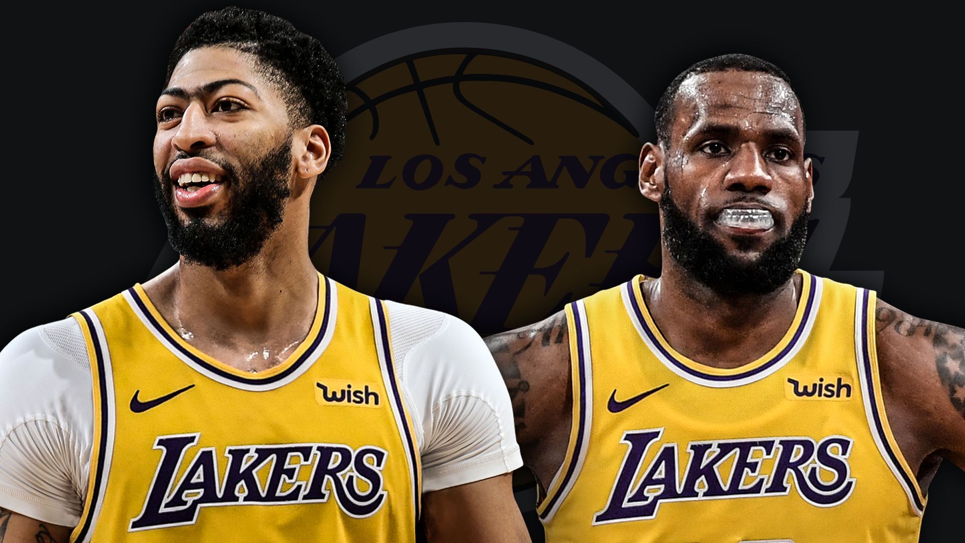 Lebron Anthony Davis Lakers - HD Wallpaper 