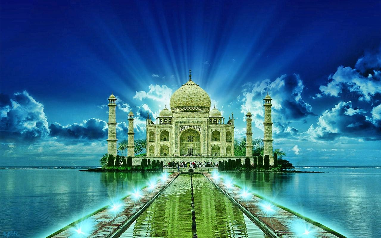 3d Taj Mahal Hd - HD Wallpaper 