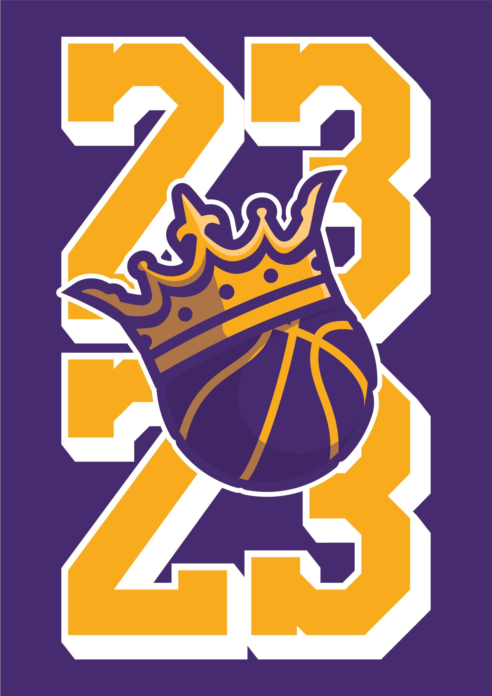 King Of La Minimal Downloadable Wall Art Print/poster - Lebron James Lakers 23 - HD Wallpaper 