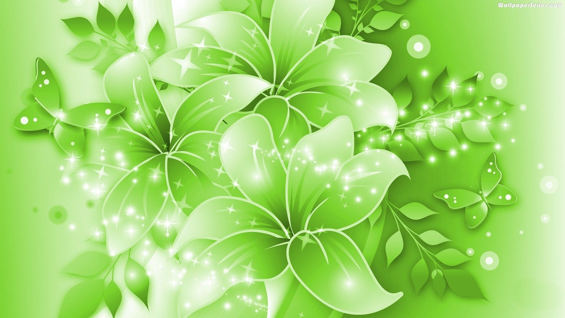 1920x1080, Animated Green Flowers Wallpapers 
 Data - Blue Flower Light Background - HD Wallpaper 