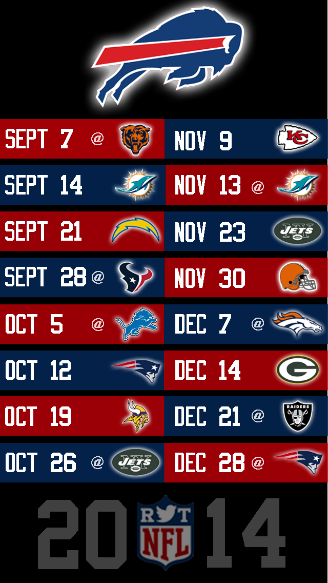 Buffalo Bills Schedule Wallpaper - Atlanta Falcons Schedule 2017 18 - HD Wallpaper 