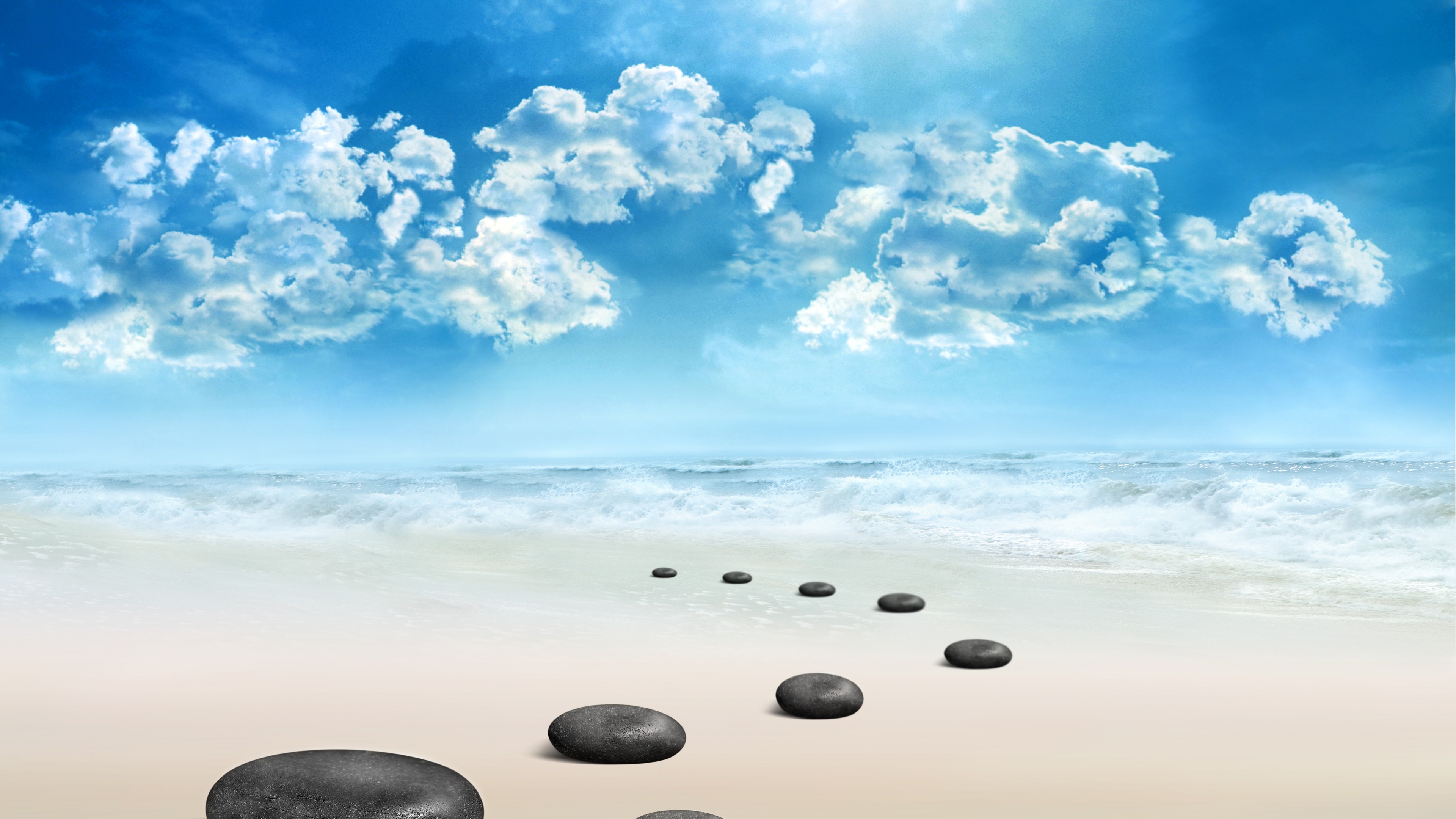 Selected Photo, Sky, Rocks, Sea, Nh/76 - Sunny Beach Sky - 3840x2160 Wallpaper Selected Photo, Sky, Rocks, Sea, Nh/76 - Sunny Beach Sky - 3840x2160 Wallpaper