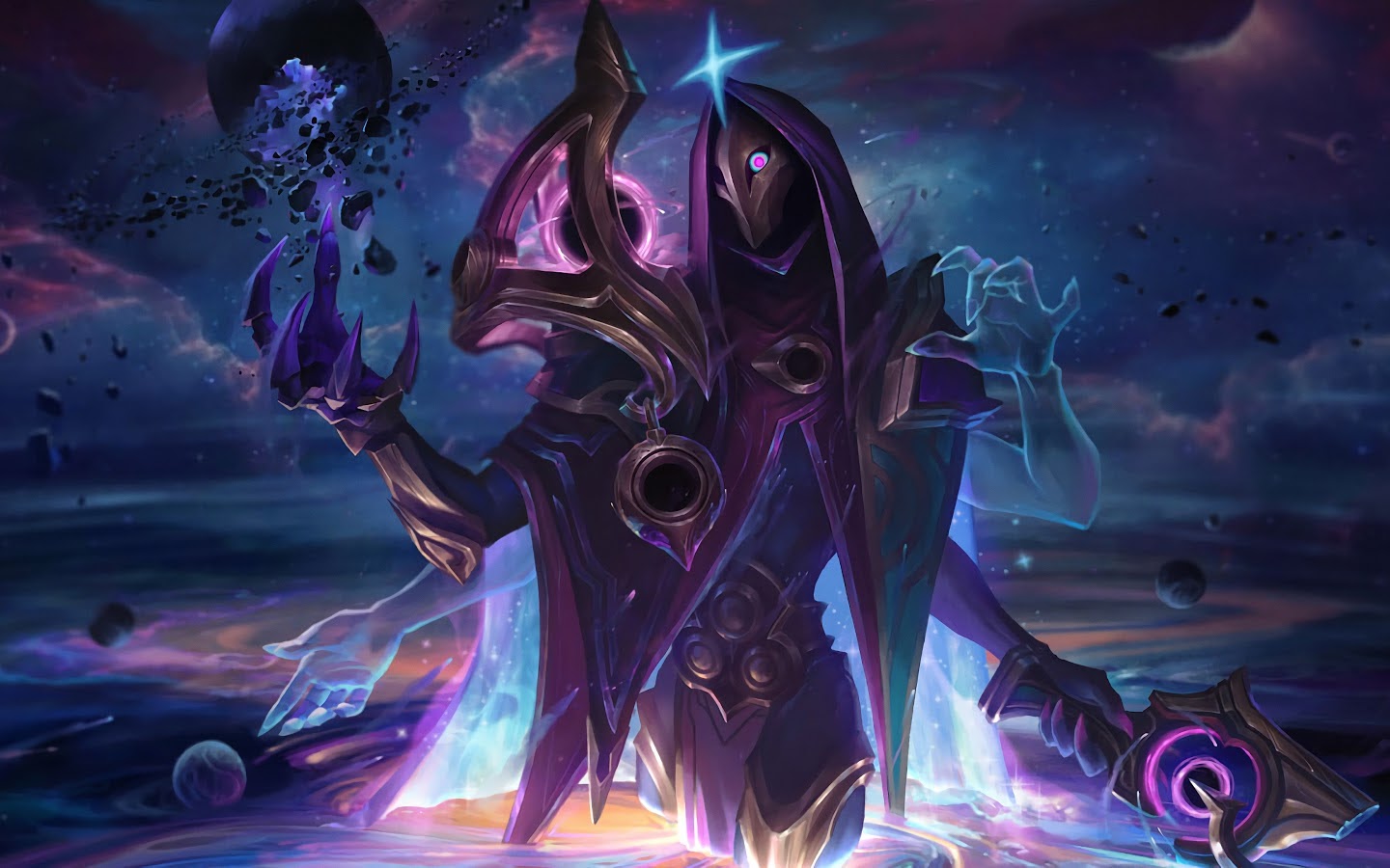 Dark Cosmic Jhin, Splash Art, Lol, 4k, - Dark Cosmic Jhin Splash Art - HD Wallpaper 
