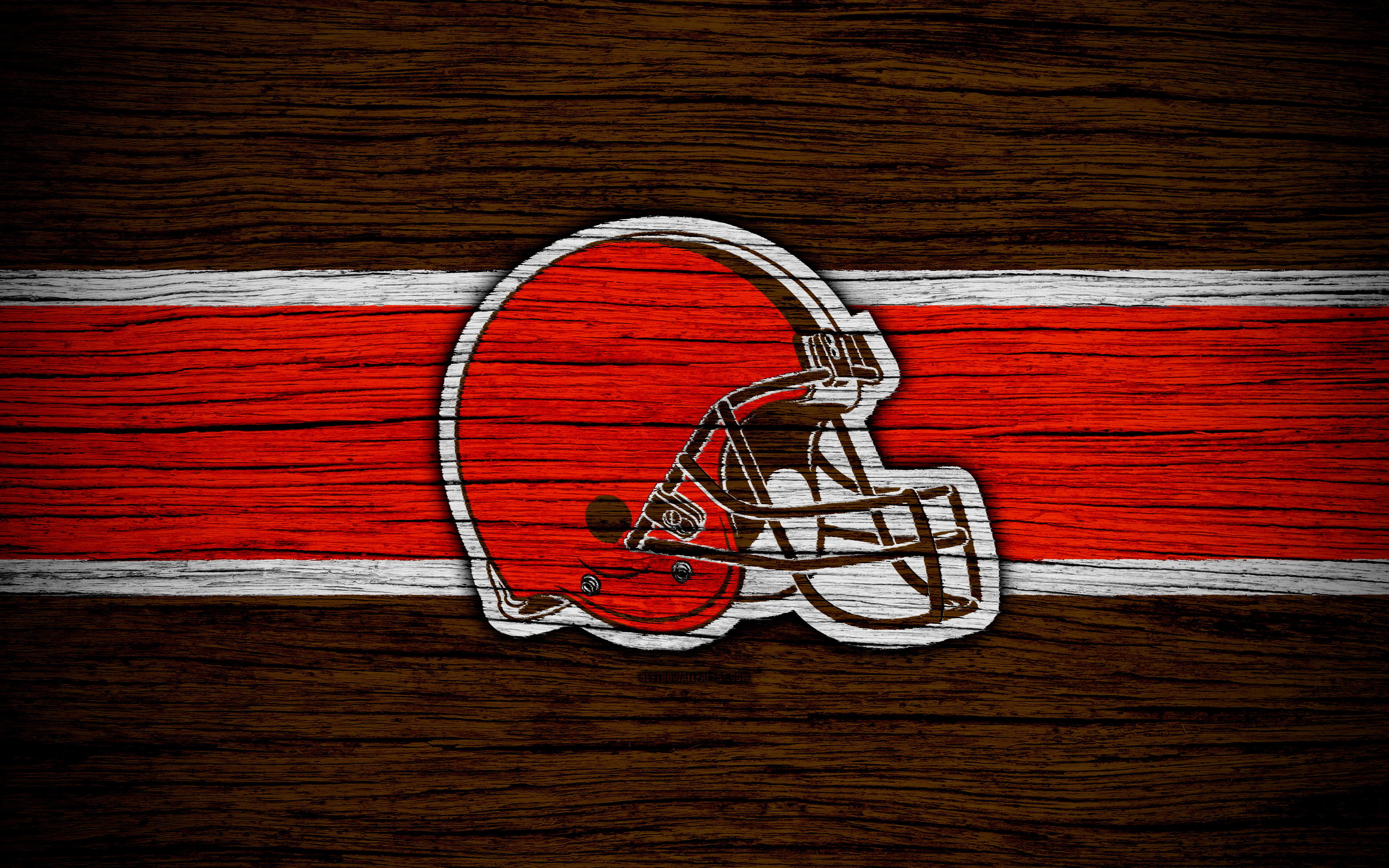 Cleveland Browns, Nfl, 4k, Wooden Texture, American - Logos And Uniforms Of The New York Jets - HD Wallpaper 