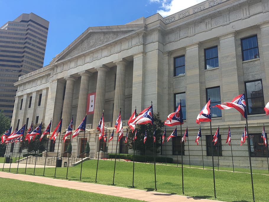 Columbus, United States, Ohio State Capitol, Government, - Flag Of The United States - HD Wallpaper 