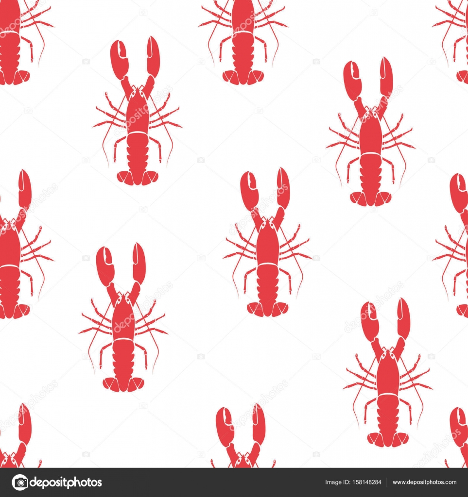 Red Lobster Pattern - HD Wallpaper 