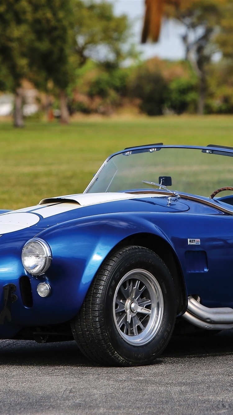Iphone Wallpaper 1967 Shelby Cobra 427 Sc, Ford Blue - 1967 Shelby Ac Cobra 427 - HD Wallpaper 
