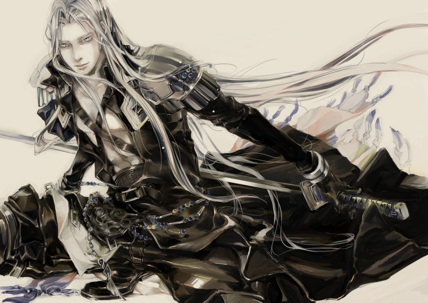 Long Hair Men Anime - HD Wallpaper 