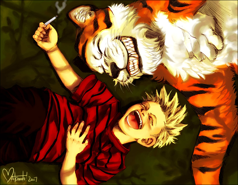 Calvin Hobbes Wallpaper - Calvin And Hobbes Real - HD Wallpaper 
