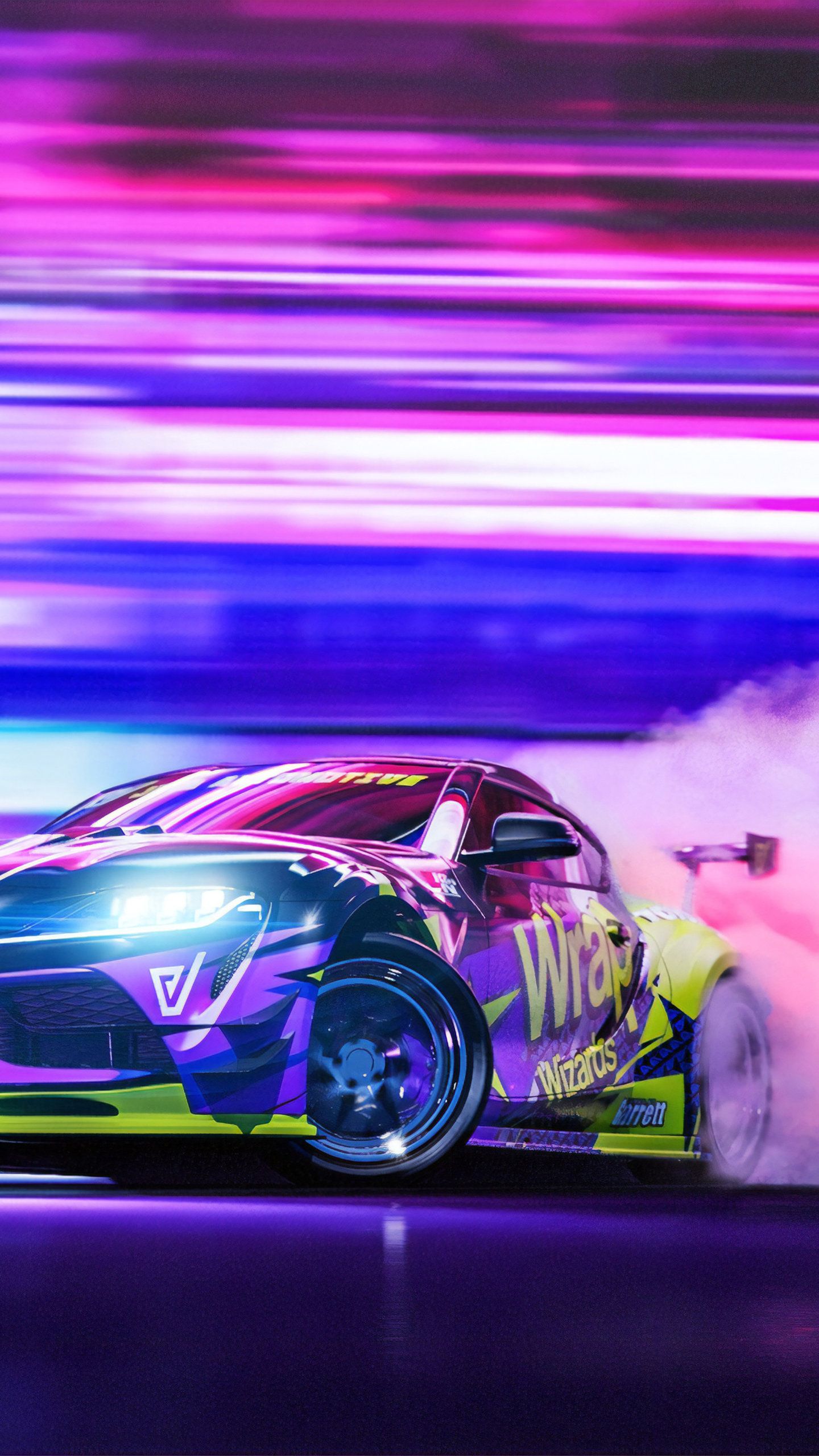 Neon Drift Car - HD Wallpaper 