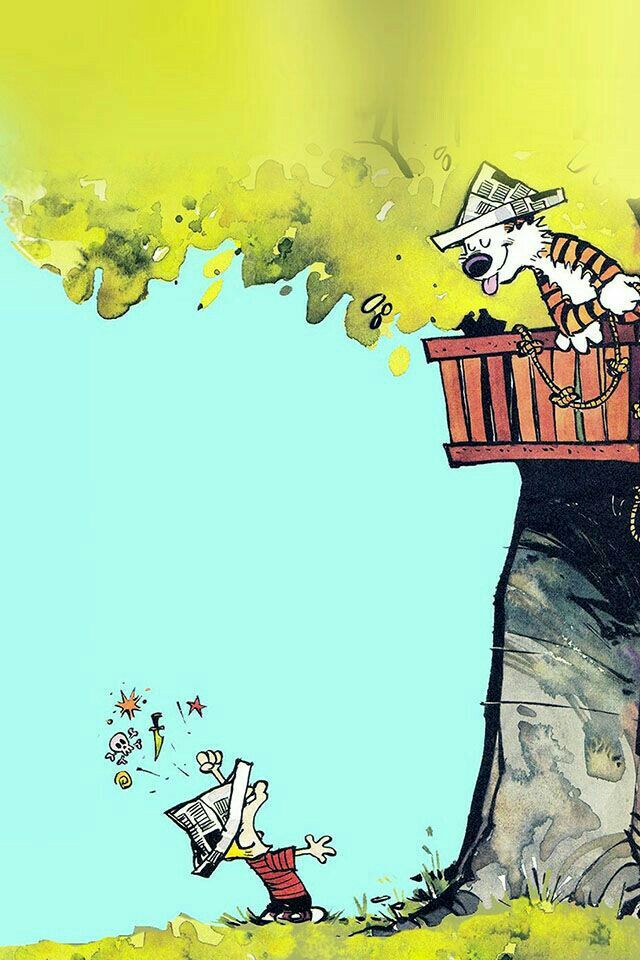 Calvin And Hobbes Iphone - HD Wallpaper 