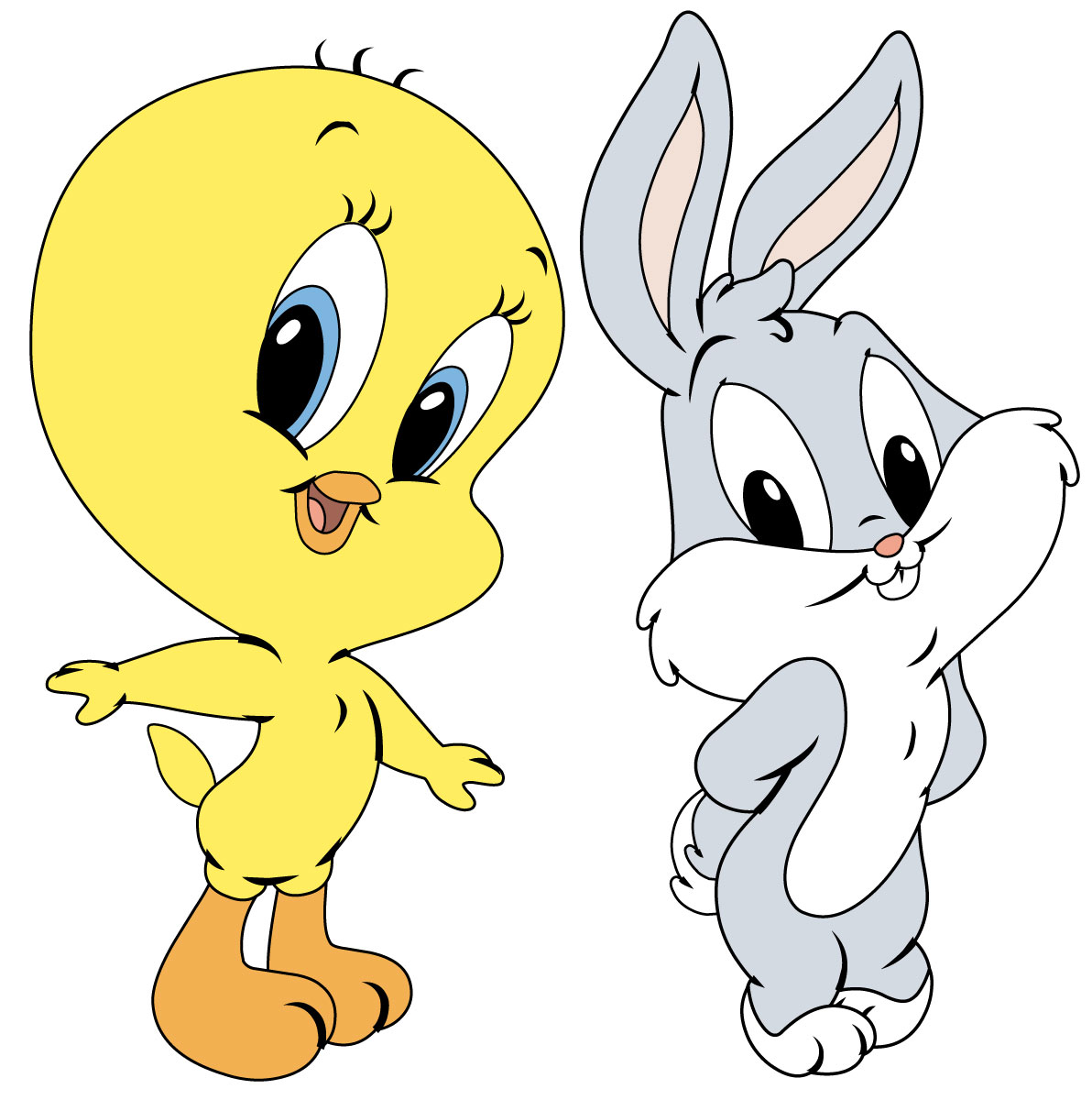 Baby Tweety Bugs Bunny Wall Sticker Decal Easy Remove - Tweety And Bugs Bunny - HD Wallpaper 