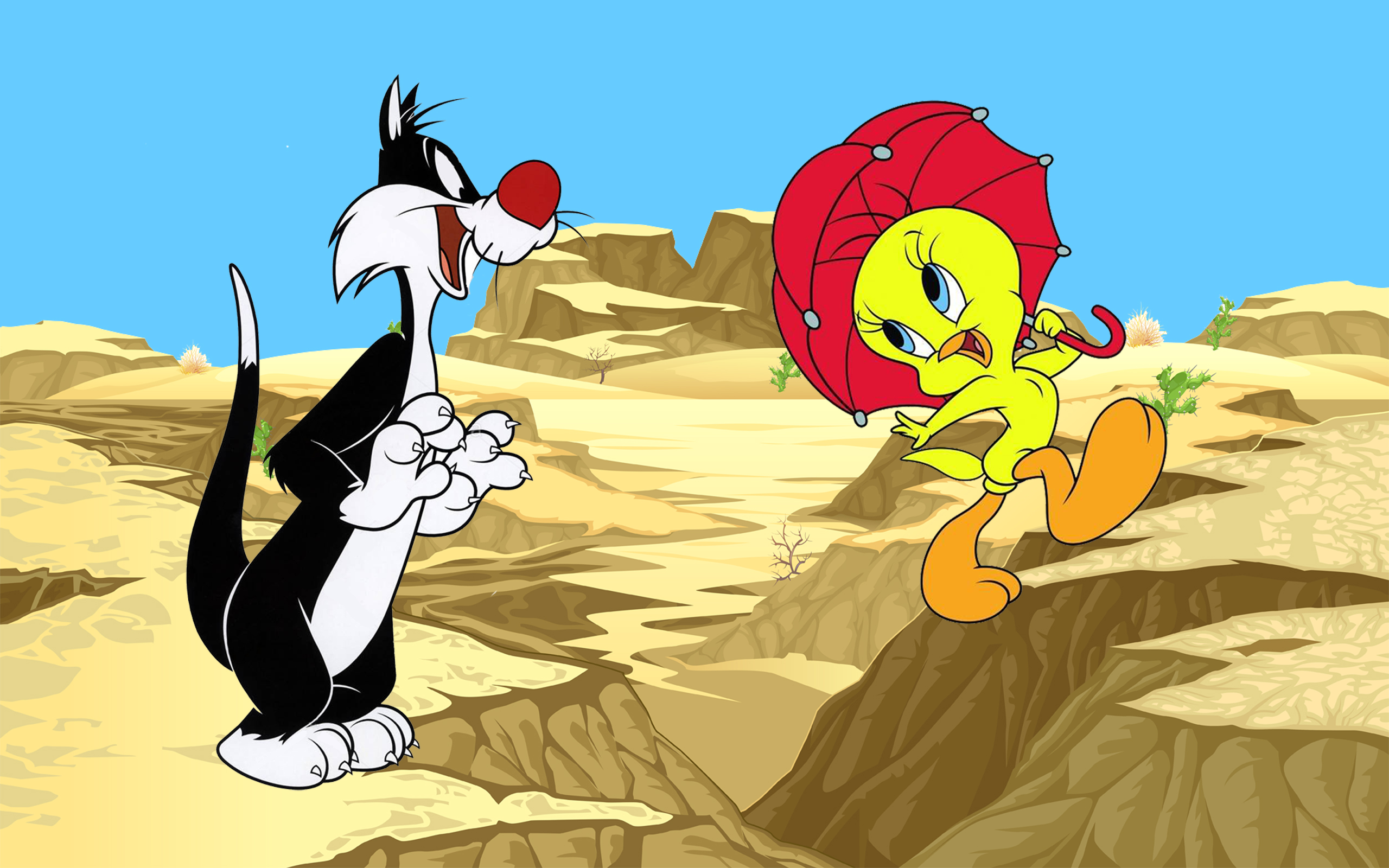 Sylvester And Tweety Hd - HD Wallpaper 