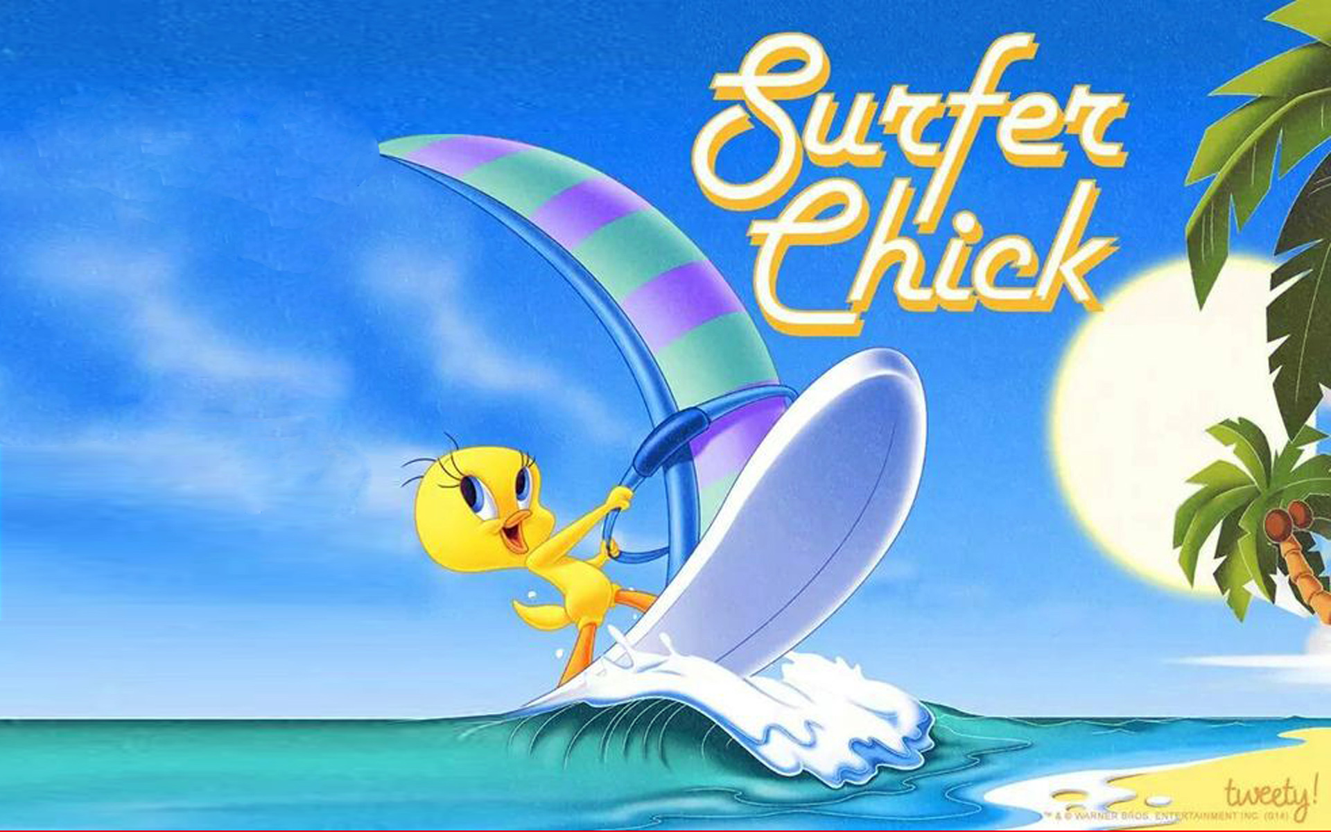 Tweety Bird On The Beach - HD Wallpaper 