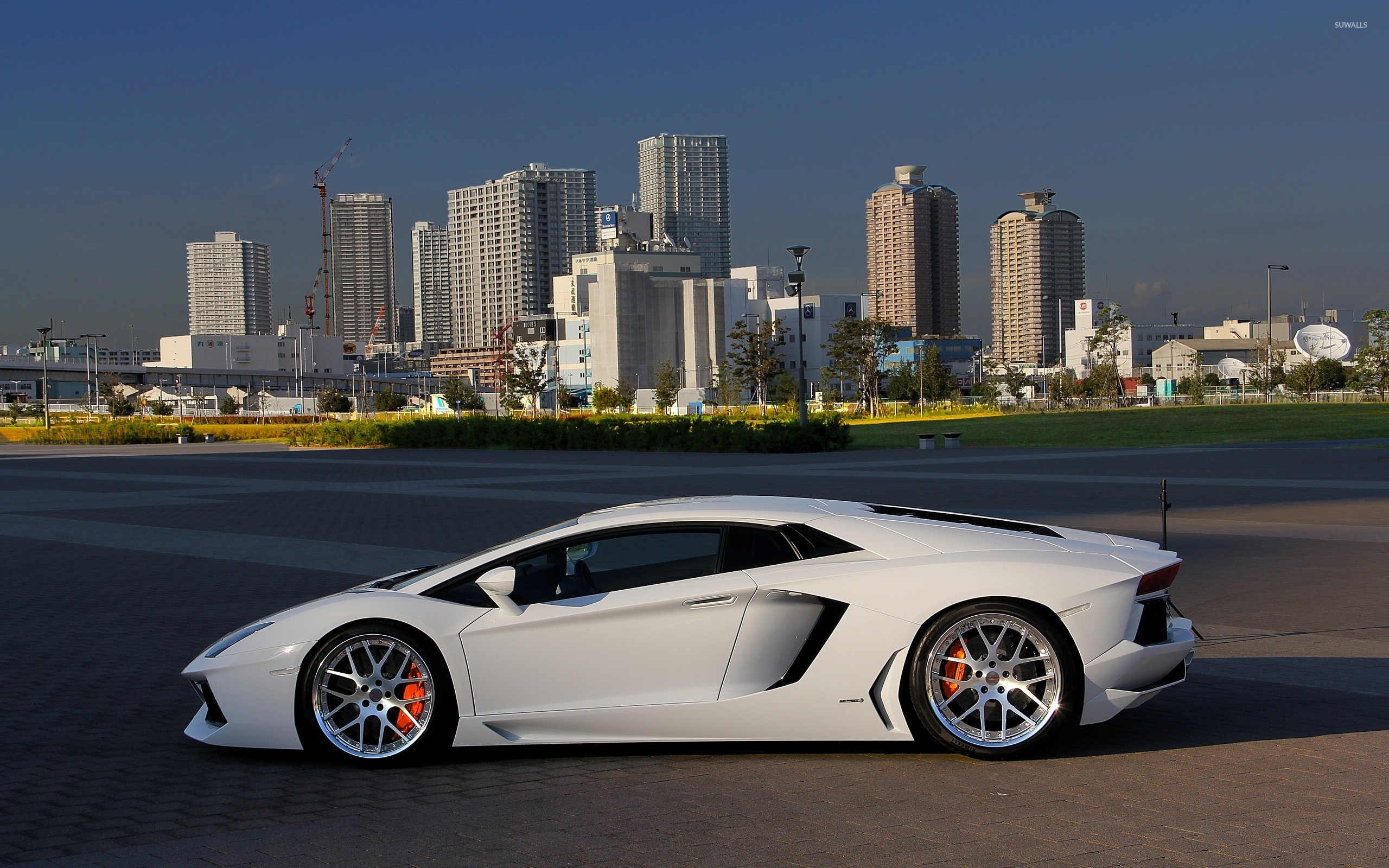 Lamborghini Aventador White - HD Wallpaper 