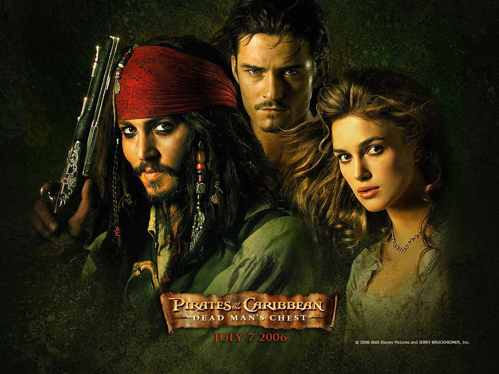 Pirates Of The Caribbean - Pirates Of Caribbean Dead Mans Chest Movie Poster - HD Wallpaper 