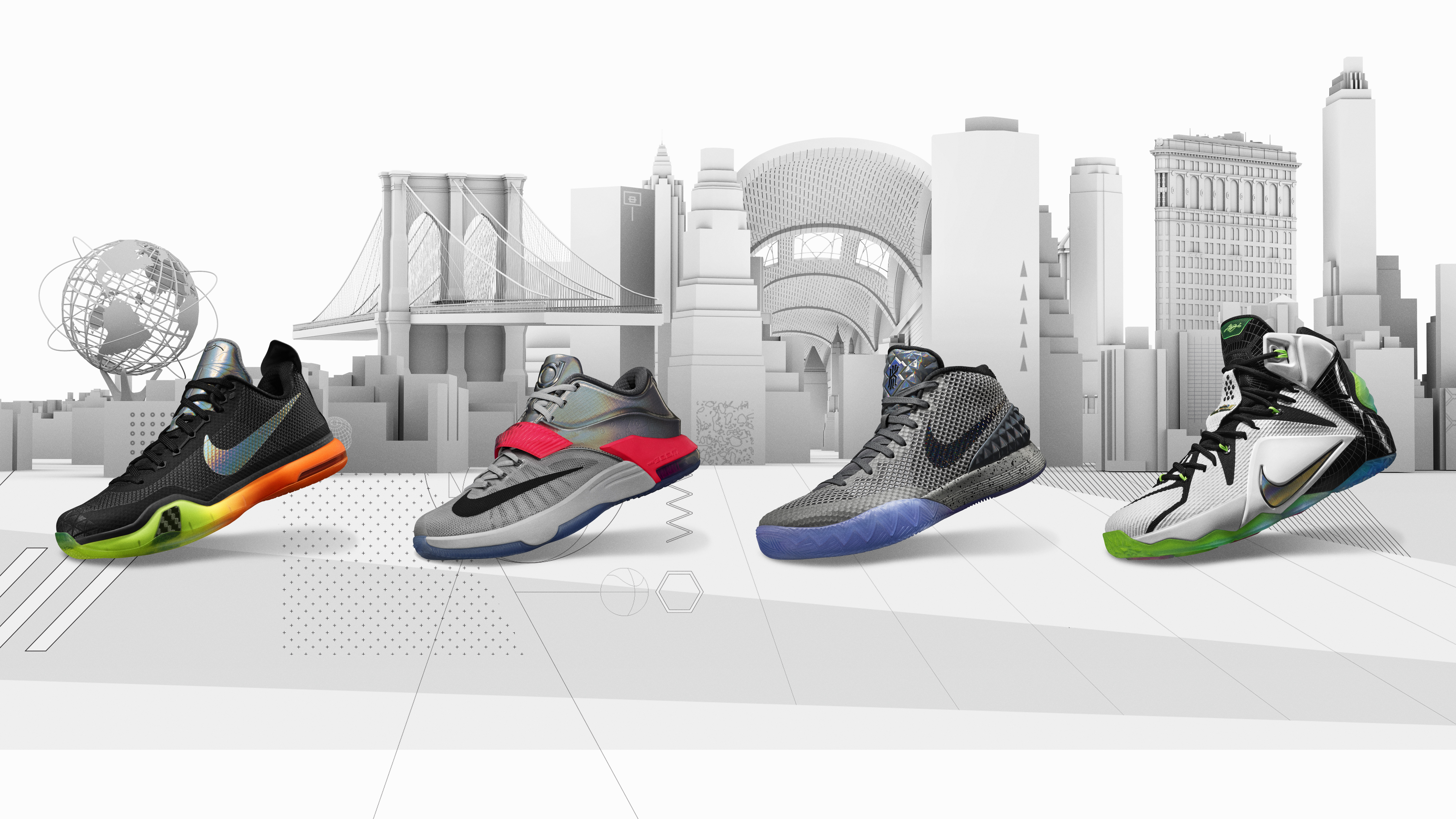 Nike Basketball Collection Honors Nyc's Iconic Cityscape - Iconic Nike Basketball Shoes - HD Wallpaper 