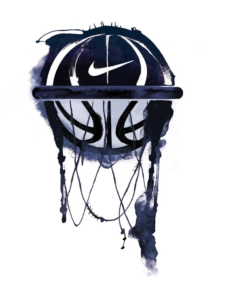 Nike Basketball Logo Designs - Nike Basketball Drawing - HD Wallpaper 