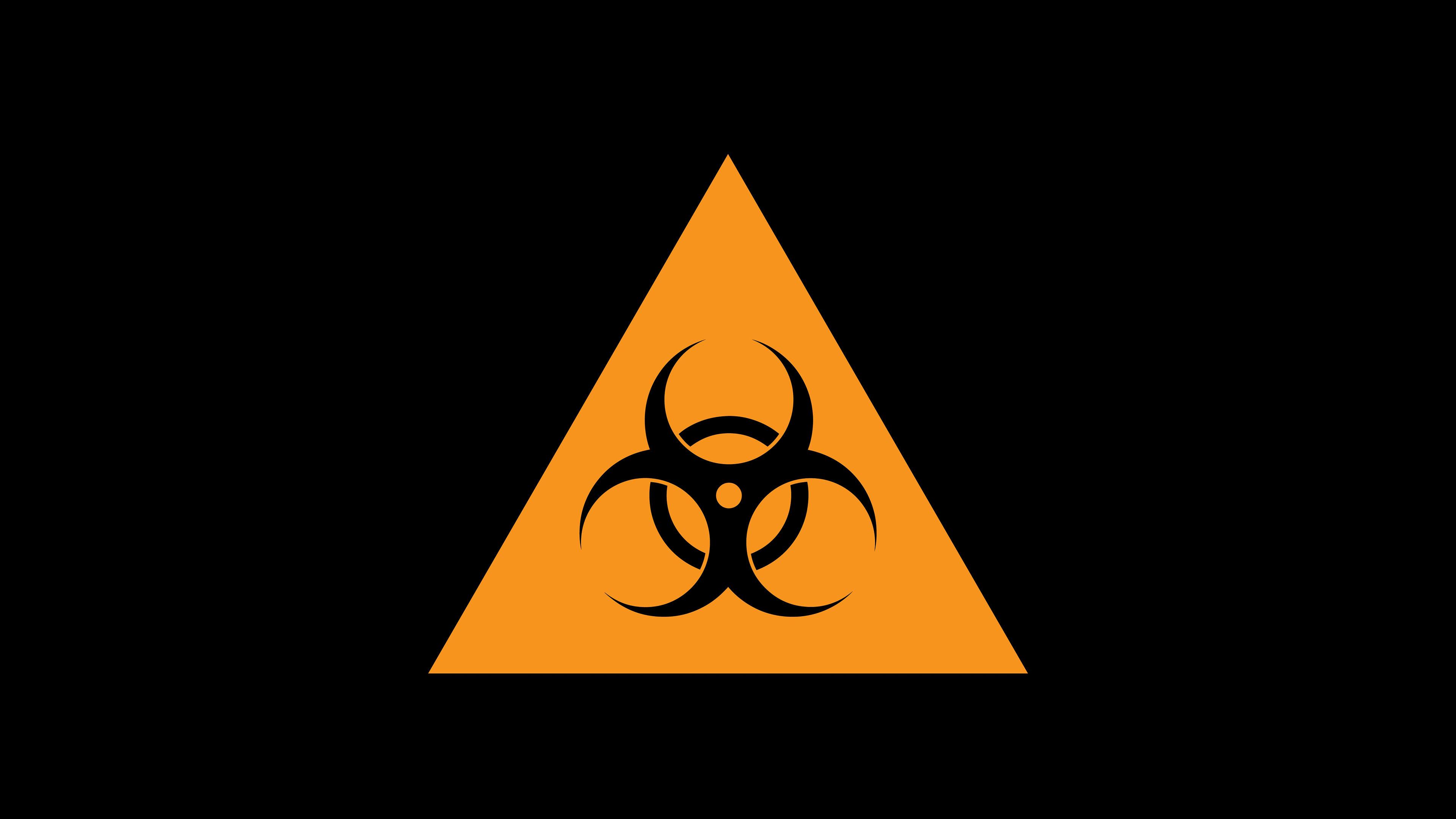 Hd Biohazard Sign In A Triangle Wallpaper - Biohazard Desktop - HD Wallpaper 