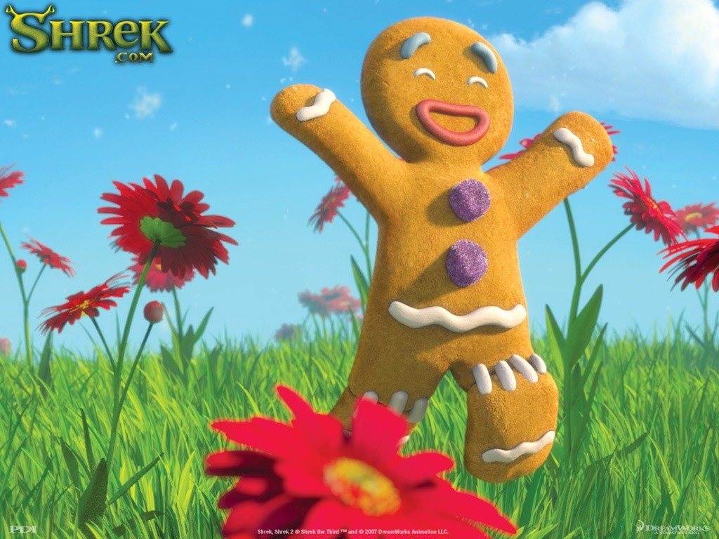 Jengibre Shrek - Shrek Gingerbread Man Running - HD Wallpaper 