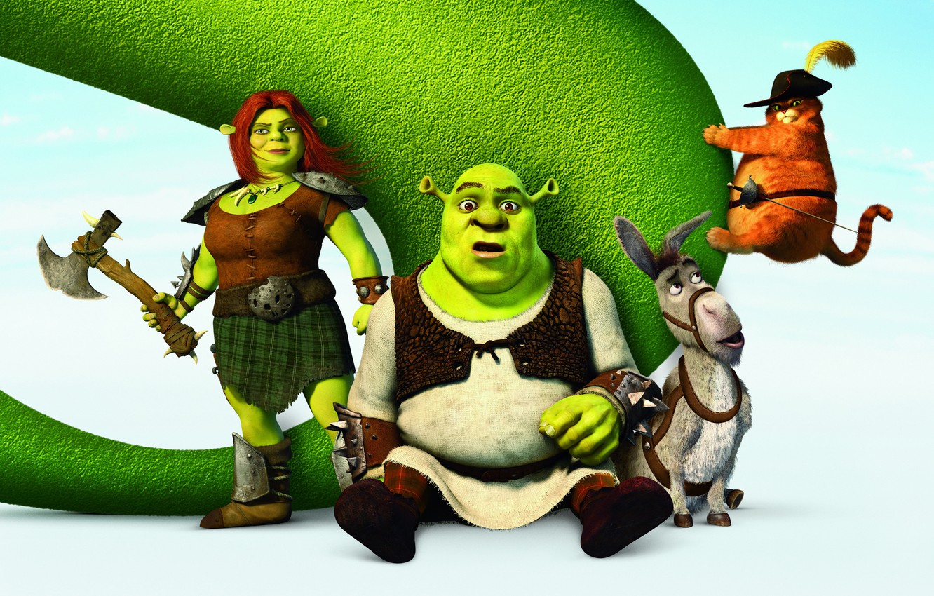 Photo Wallpaper Shrek, Cartoon, Hat, Poster, Ogre, - Shrek The Final Chapter - HD Wallpaper 