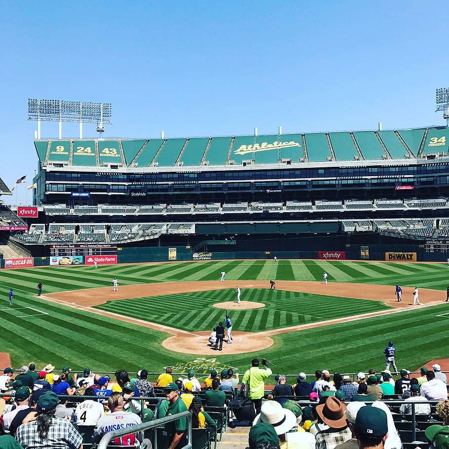 Oakland A’s, People Gathered At The Baseball Stadium, - Mcafee Coliseum - HD Wallpaper 
