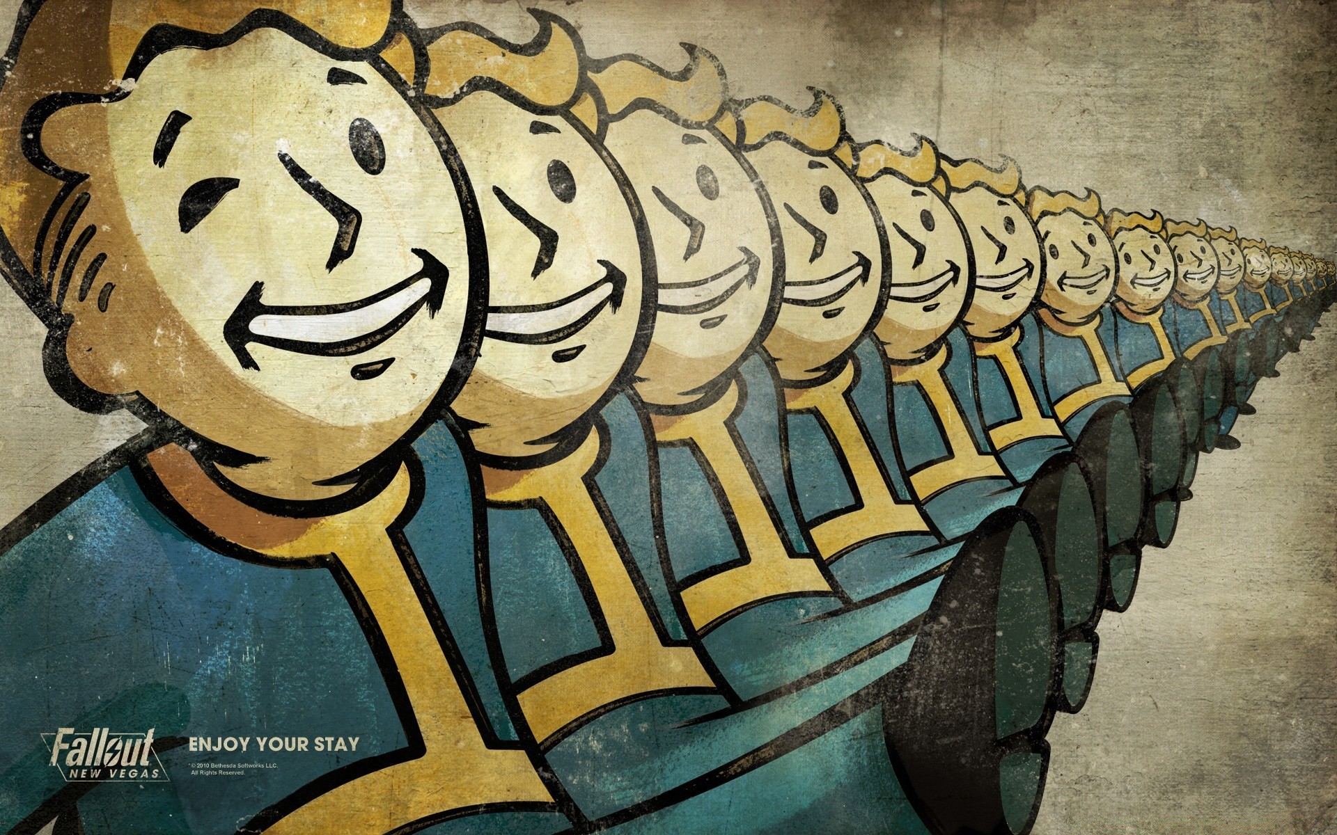 Fallout Graffiti Art Painting Mural Culture Artistic - Fallout New Vegas Wallpaper Vault Boy - HD Wallpaper 