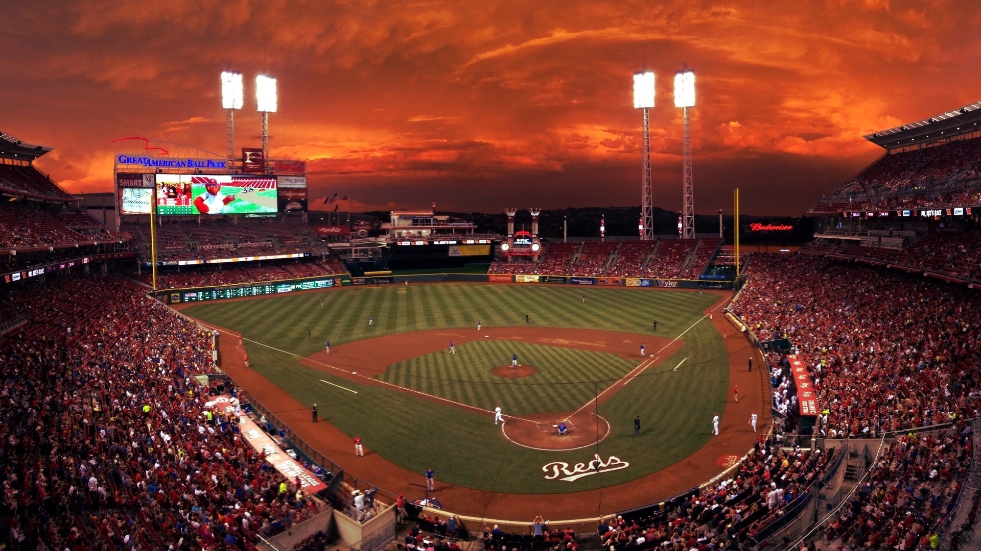 Cincinnati Reds Stadium, Sports, Cincinnati Reds, Stadium, - High Resolution Baseball Background - HD Wallpaper 