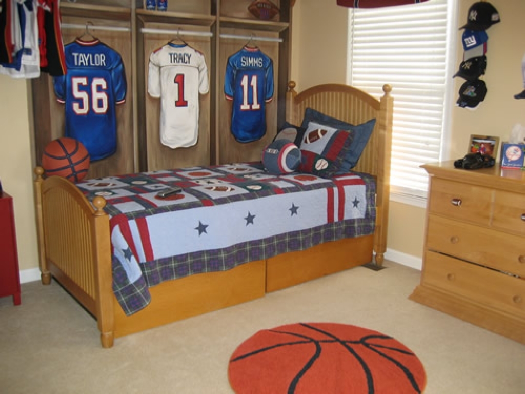 Contemporary Sport Room Idea Creative Baseball Theme - Sports Bedroom Ideas For Kids - HD Wallpaper 