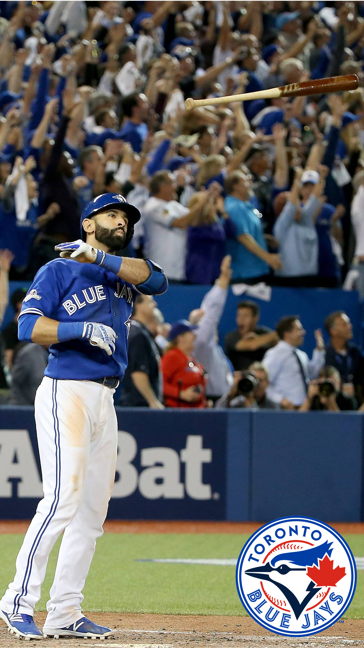 Bow Down To Your New Wallpaper Torontobluejays 
 Data - Jose Bautista Bat Flip - HD Wallpaper 