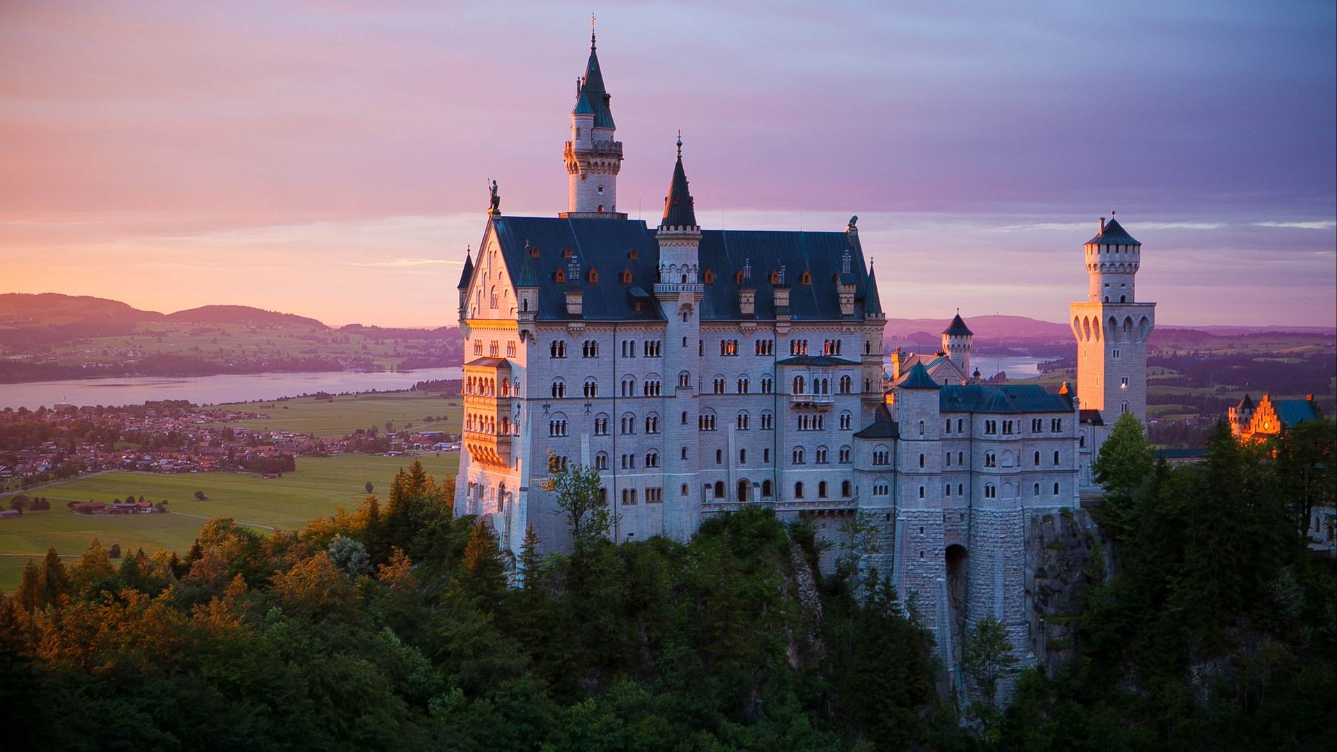 Wallpaper Castle, Neuschwanstein Castle, Architecture, - Neuschwanstein Castle - HD Wallpaper 