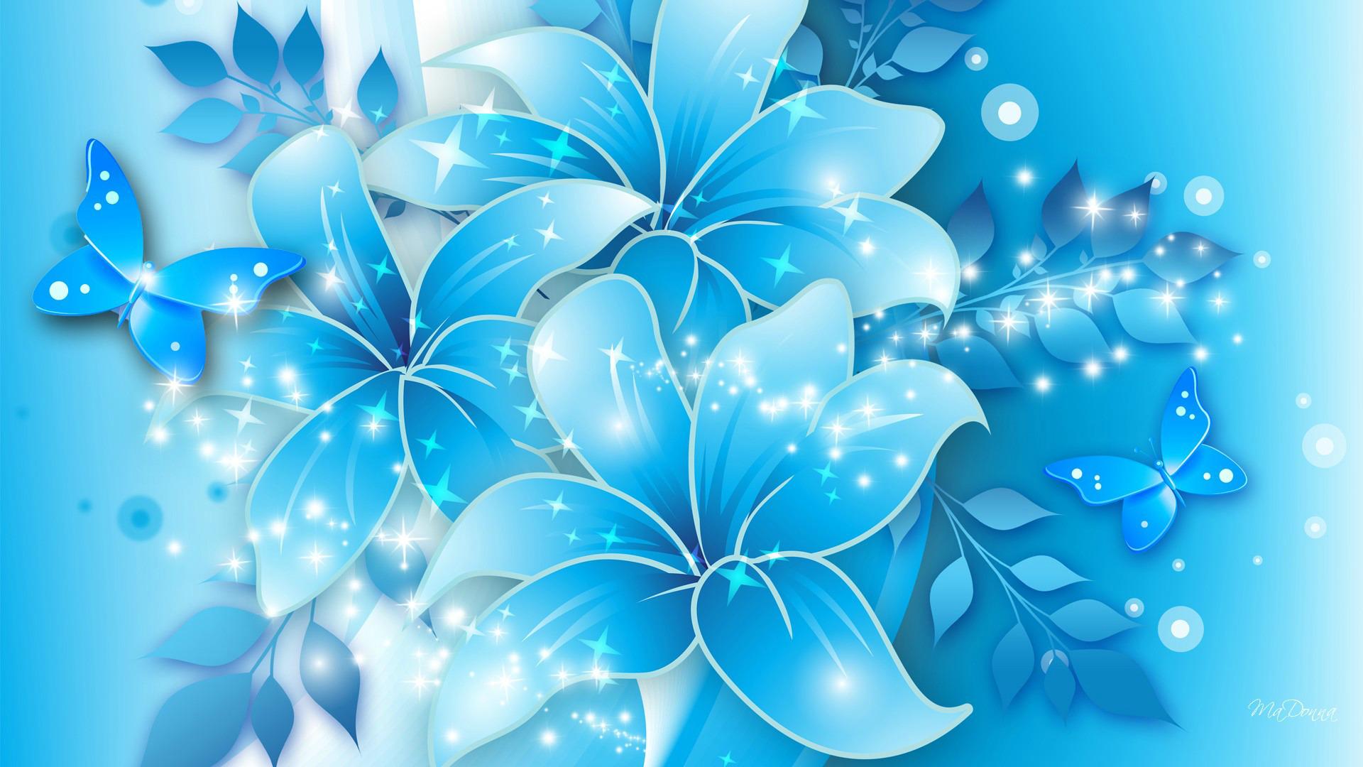 Blue Flower Backgrounds - Blue Flower Background Design - HD Wallpaper 