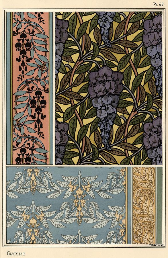 Art Nouveau Wallpaper Floral - HD Wallpaper 