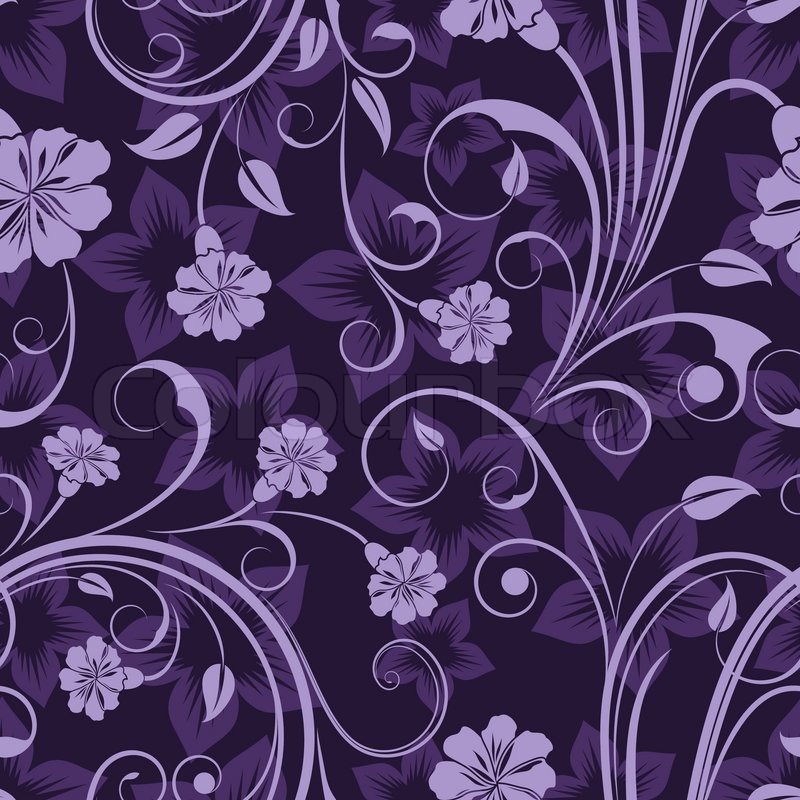 Purple Floral Wallpaper Pattern - 800x800 Wallpaper 