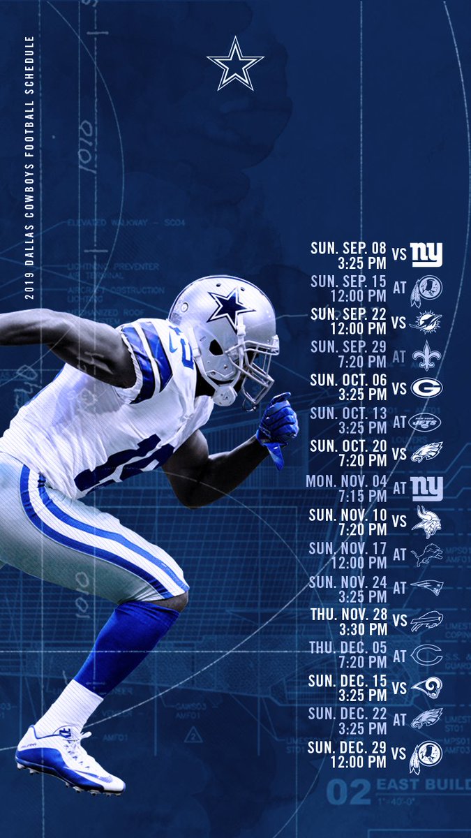 Dallas Cowboys Schedule Wallpaper 2019 - HD Wallpaper 