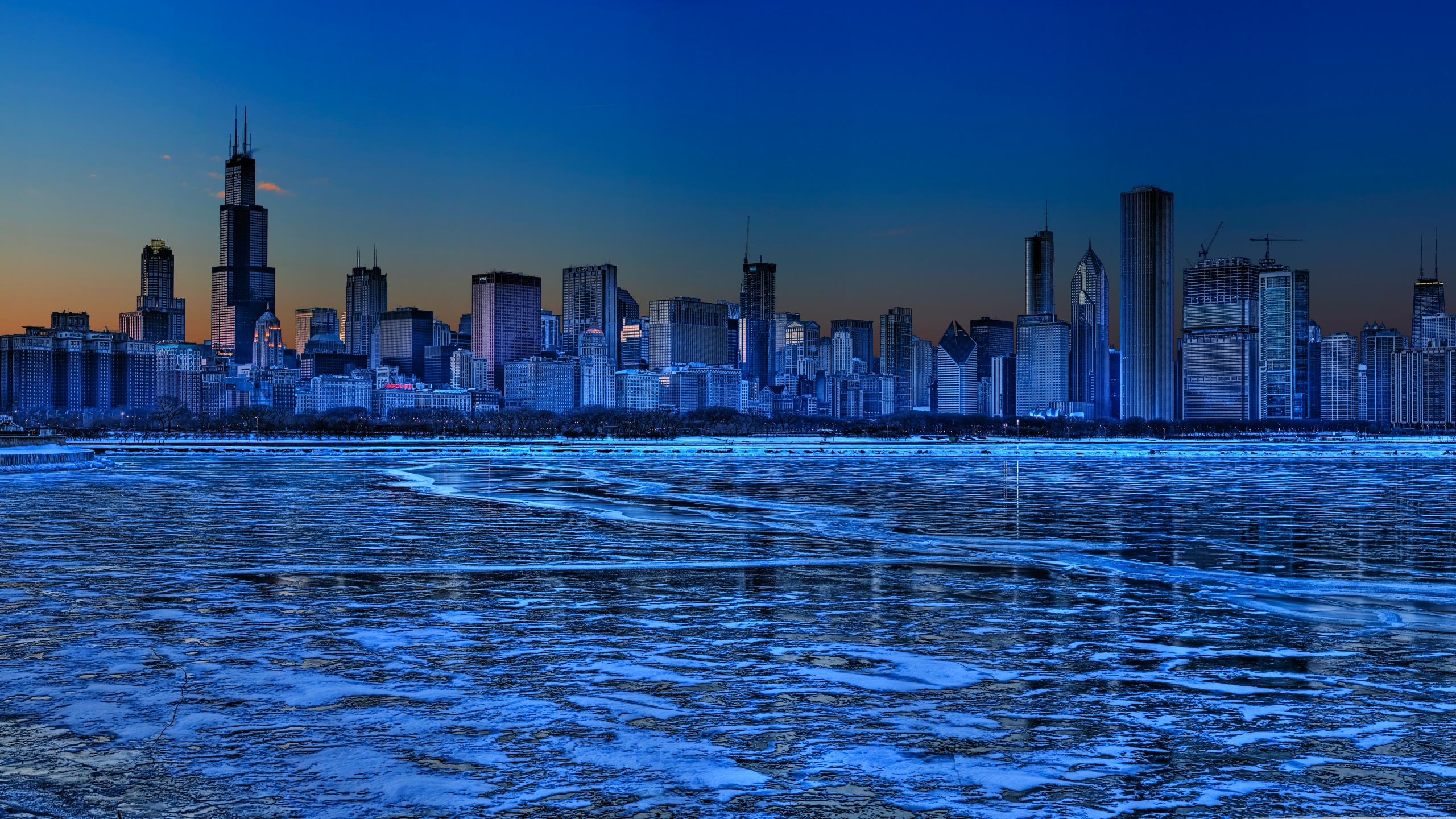 Chicago Skyline Wallpaper - Chicago Skyline - HD Wallpaper 