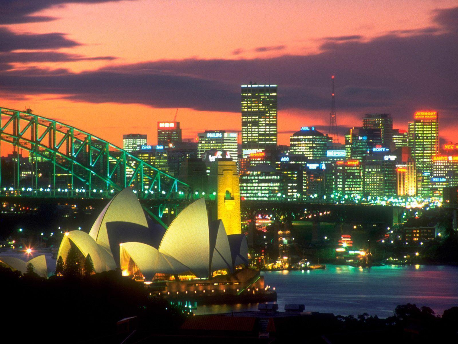 Sydney Wallpapers Data-Src /Full/889210 - Australia Sydney At Night -  1600X1200 Wallpaper - Teahub.io